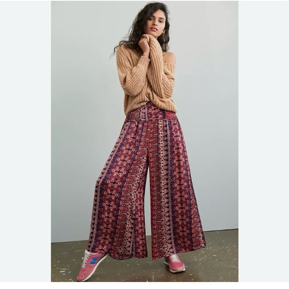 World Market Purple and Orange Wide Leg Jumpsuit